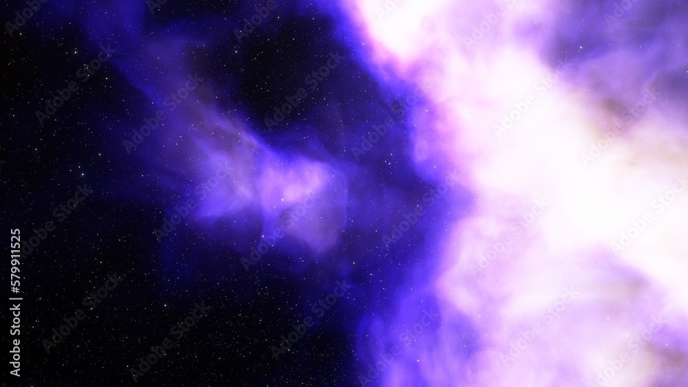 Obraz premium Space background with nebula and stars, nebula in deep space, abstract colorful background 3d render 