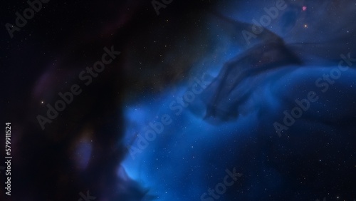 Space background with nebula and stars, nebula in deep space, abstract colorful background 3d render 