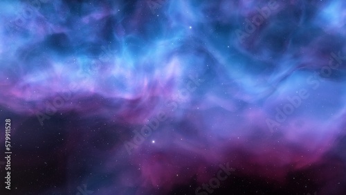 Space background with nebula and stars, nebula in deep space, abstract colorful background 3d render 