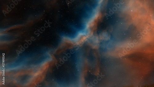 Fototapeta Naklejka Na Ścianę i Meble -  Space background with nebula and stars, nebula in deep space, abstract colorful background 3d render
