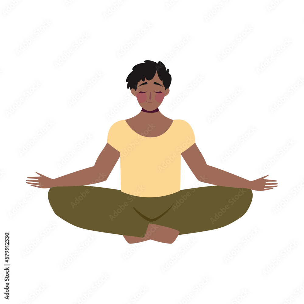 woman meditation in lotus pose