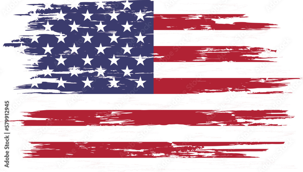 Brush stroke flag of UNITED STATES OF AMERICA Brush stroke flag of UNITED STATES OF AMERICA