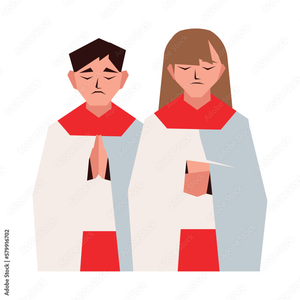 Fototapeta premium altar boy and girl