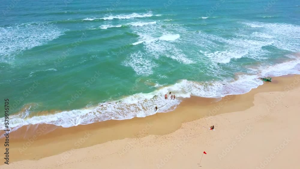 A hotel on the seashore. Cam Ranh in Vietnam. The Riviera Hotel.