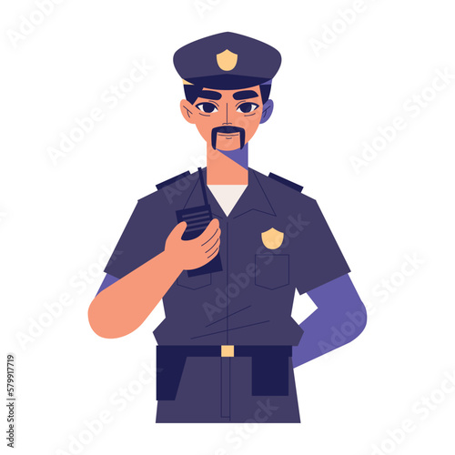 police man character