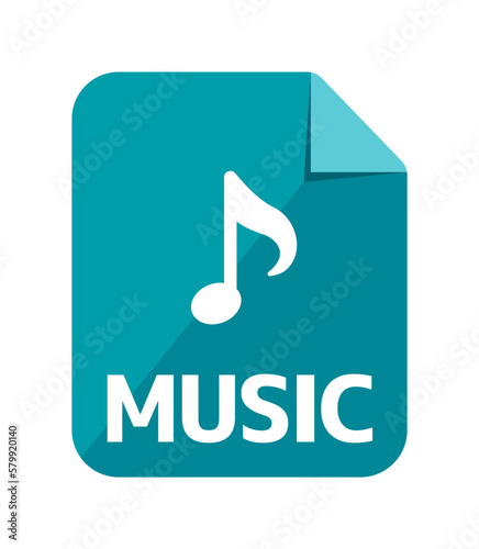 Various file type vector icon illustration | music