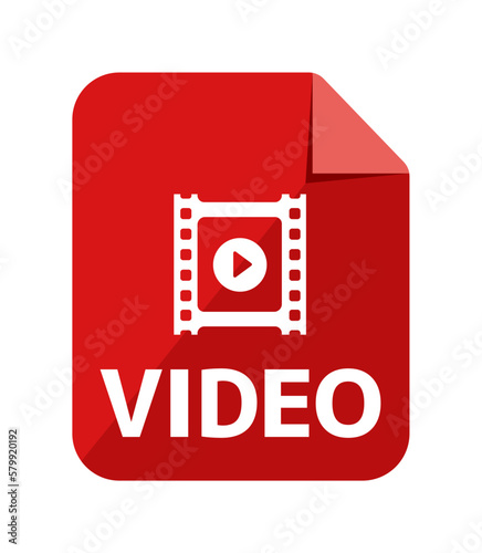 Various file type vector icon illustration | video