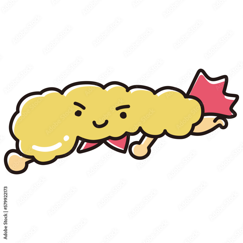 健康な膵臓のイラスト(ヒーローキャラクター) 健康な膵臓のイラスト(ヒーローキャラクター)