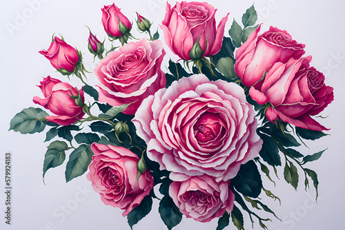 Obraz na płótnie bouquet of roses w salonie