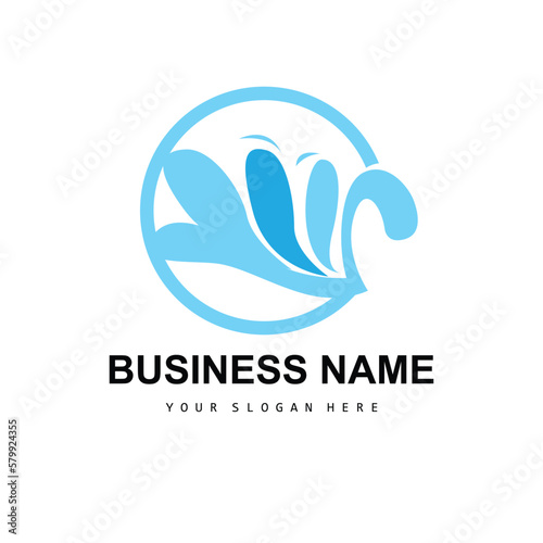 Beach Wave Logo  Water Wave Vector  Water Abstract Design  Illustration Template Icon