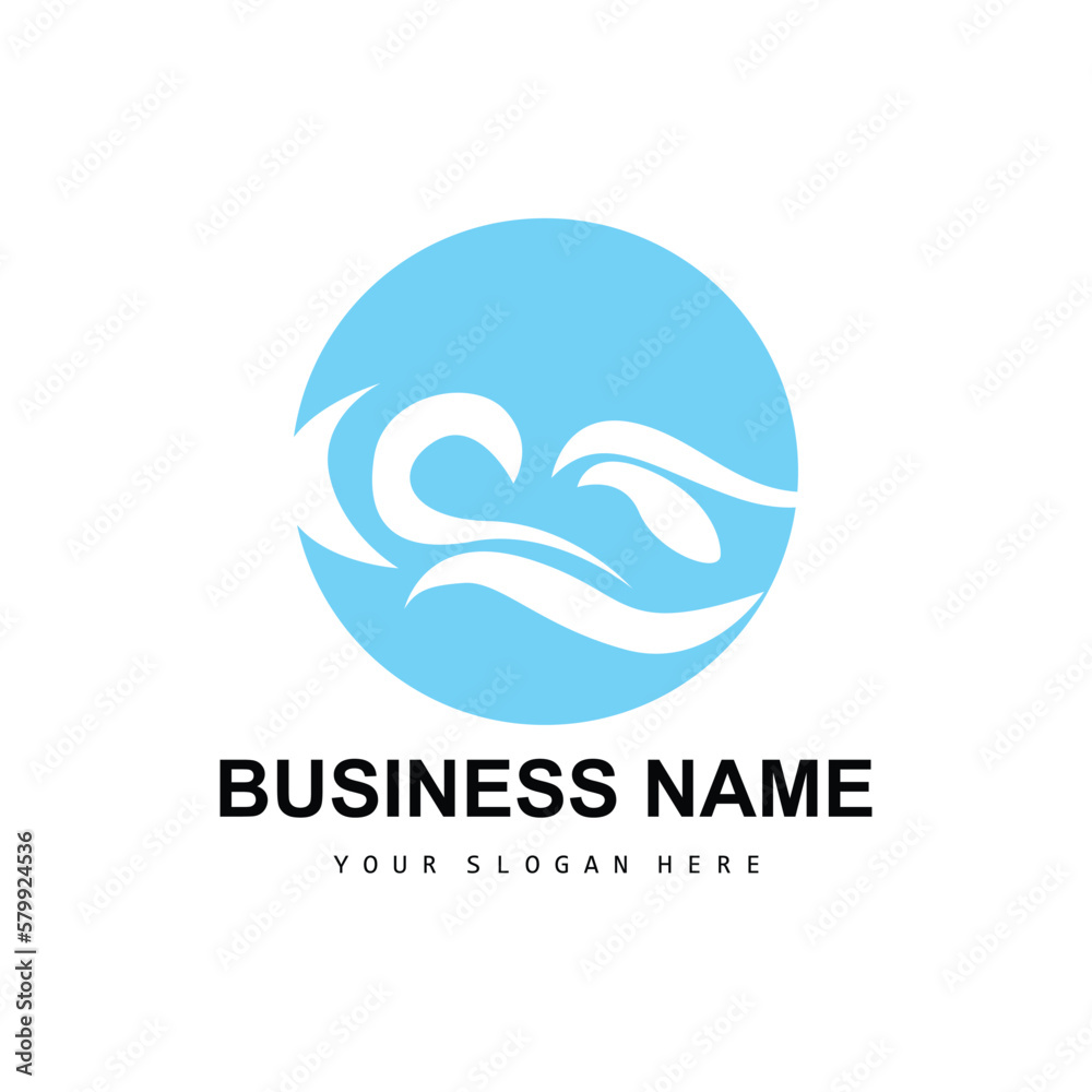 Beach Wave Logo, Water Wave Vector, Water Abstract Design, Illustration Template Icon Beach Wave Logo, Water Wave Vector, Water Abstract Design, Illustration Template Icon