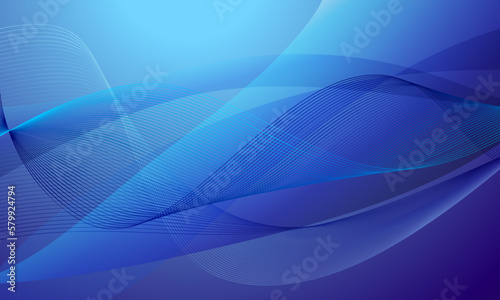 blue curve wave lines abstract background