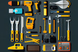 Large set of construction tools. Generative Ai