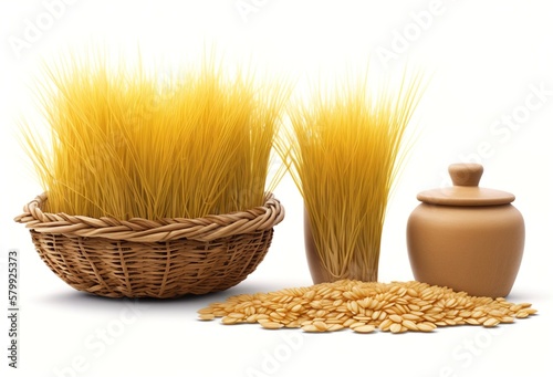 wheat grains photography generative ai