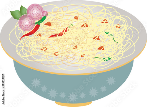 Asian food set illustration