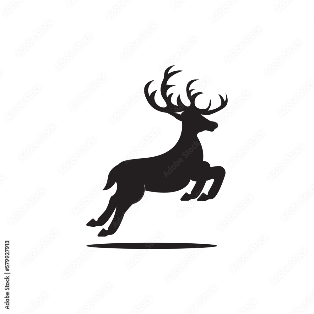 Deer and horns simple icon,illustration design template. Deer and horns simple icon,illustration design template.