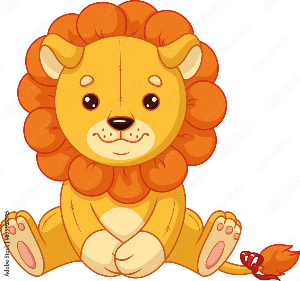 Lion Soft Toy Cartoon Illustration Lion Soft Toy Cartoon Illustration