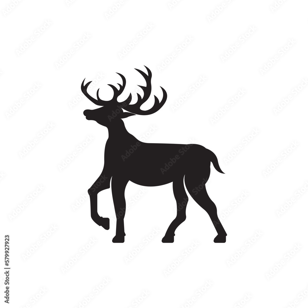 Deer and horns simple icon,illustration design template. Deer and horns simple icon,illustration design template.