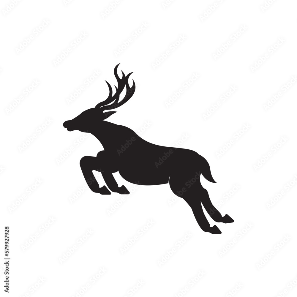 Deer and horns simple icon,illustration design template. Deer and horns simple icon,illustration design template.