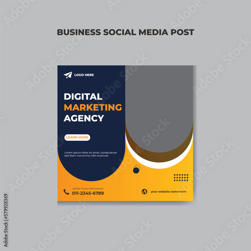 Digital business marketing agency  web banner template and social media post design 

