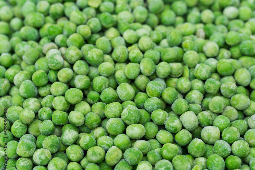 group of frozen green peas selective focus group of frozen green peas selective focus