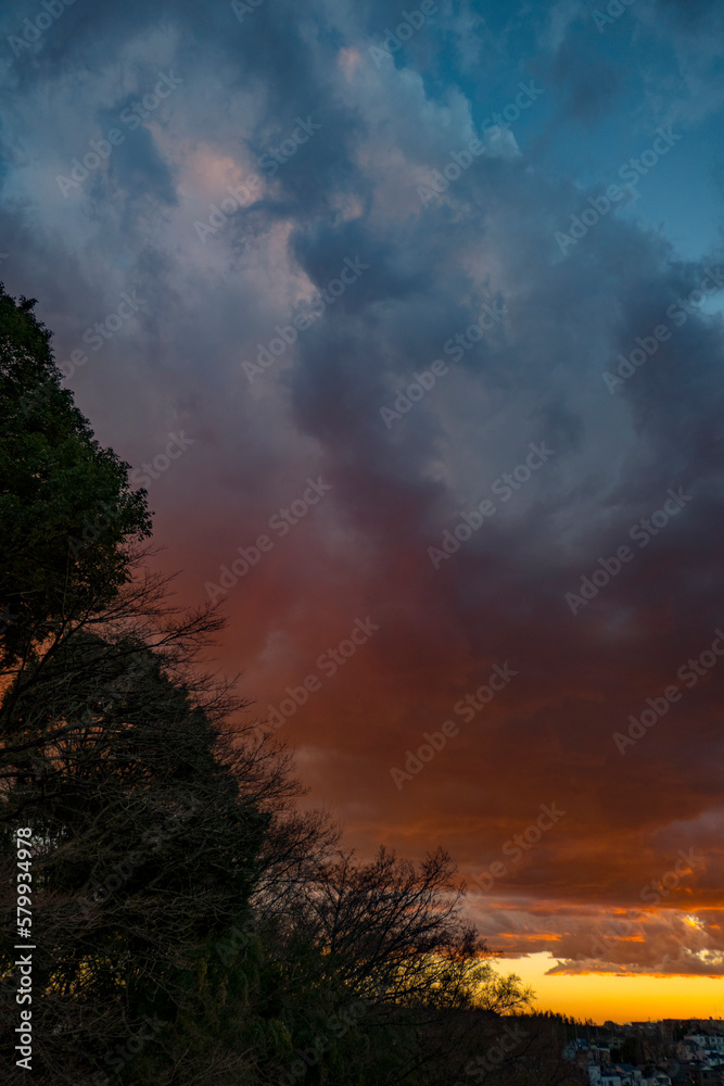 Naklejka premium 夕焼け空