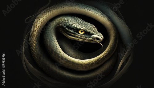 Snake animal abstract wallpaper. Contrast background Serpent in vivid colors generative ai