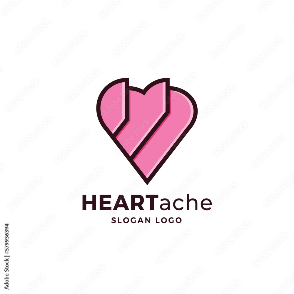 Abstract Heart Vector Icon Illustration