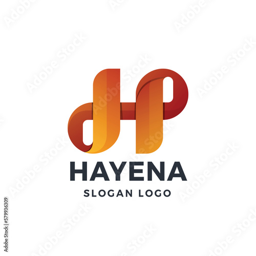 Abstract Letter H Gradient Logo Vector Icon