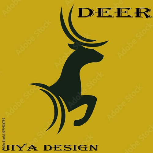 logo of deer, modern logo, vector, animal, surrounding deer, deer, logo design