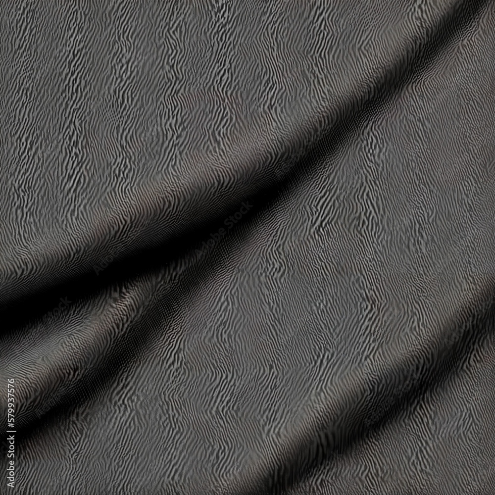 Fototapeta premium abstract black cloth fabric texture, generative art by A.I