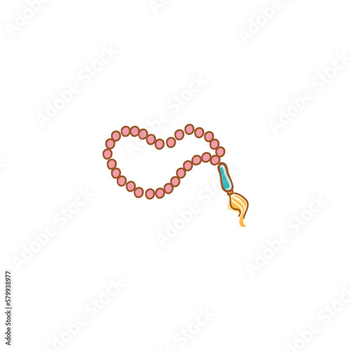 rosary icon pink color Ramadan and Islamic Eid