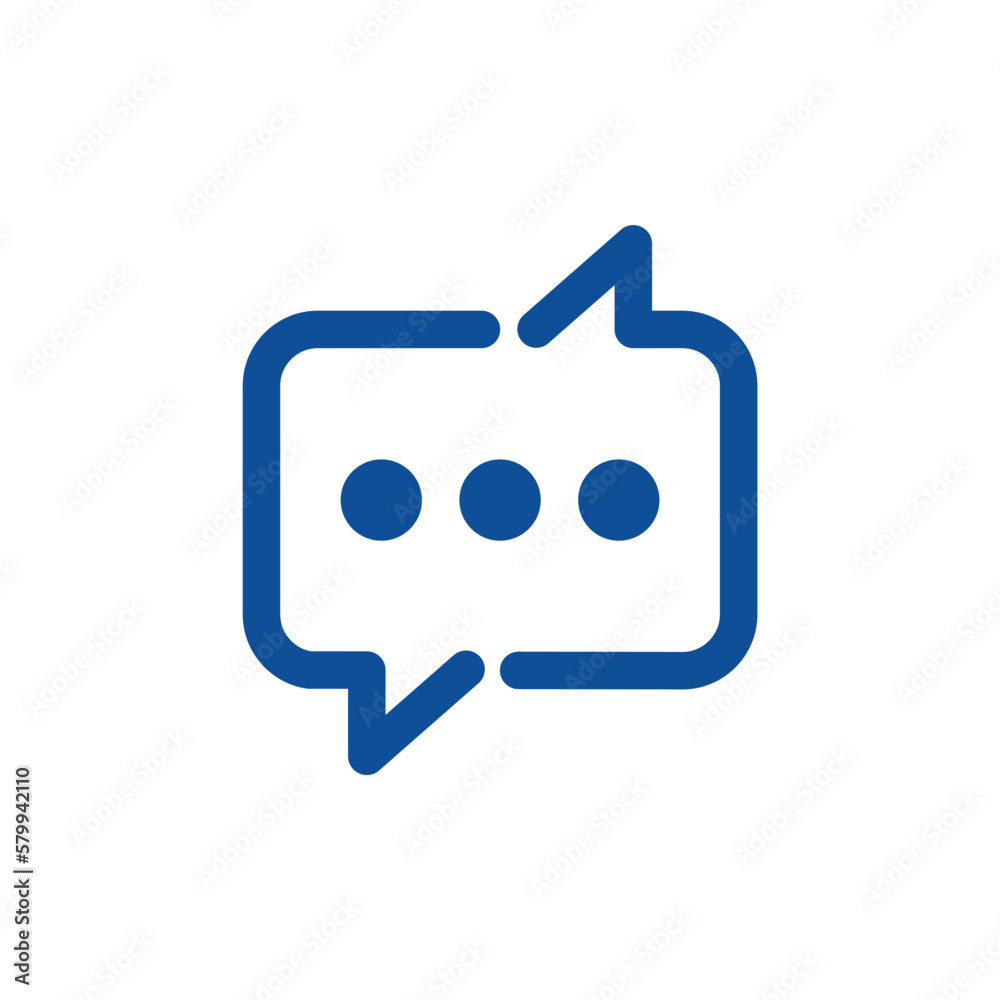 Talk bubble speech. Chat on line symbol template. Dialogue balloon sticker silhouette. Communication process. Vector linear icon isolated on white background. Talk bubble speech. Chat on line symbol template. Dialogue balloon sticker silhouette. Communication process. Vector linear icon isolated on white background.