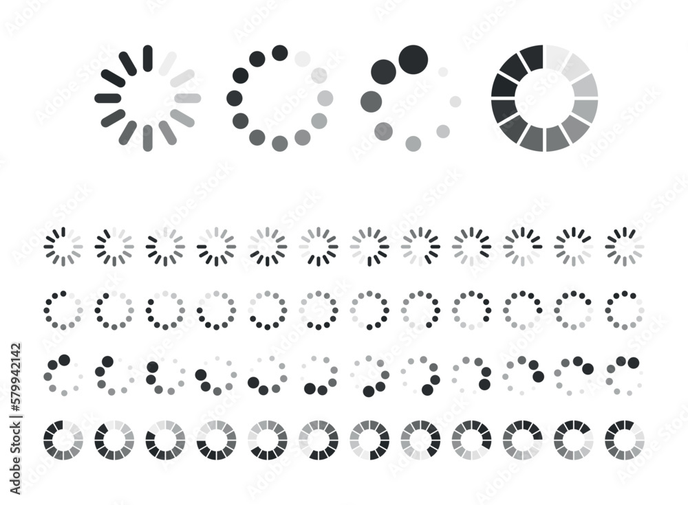 Loading bar icon in flat style. Progress indicator vector illustration on isolated background. Download button sign business concept. Loading bar icon in flat style. Progress indicator vector illustration on isolated background. Download button sign business concept.