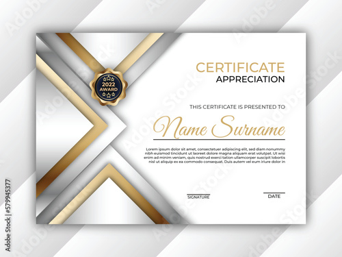 Professional Certificate of appreciation design template 