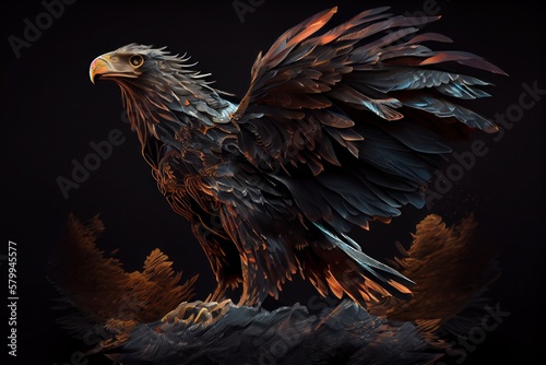 Eagle illustration. Generative AI