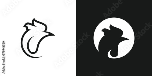 Fototapeta Naklejka Na Ścianę i Meble -  chicken logo icon vector illustration