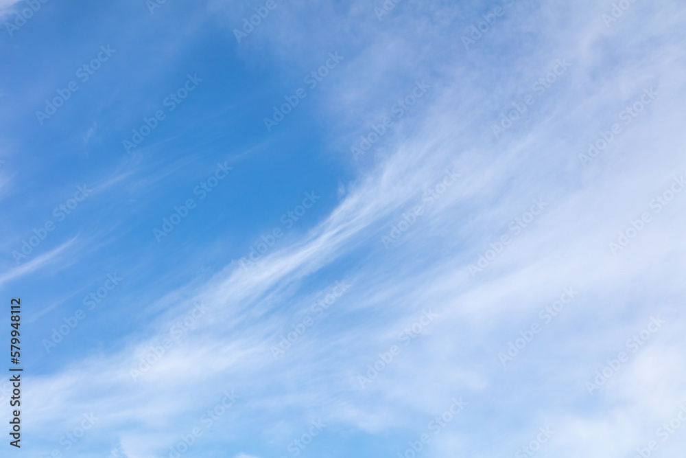 White clouds on the blue sky