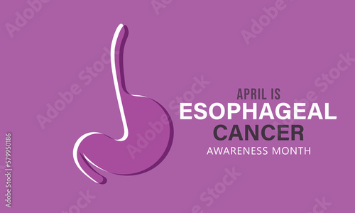  April is Esophageal cancer awareness month. Template for background, banner, card, poster 