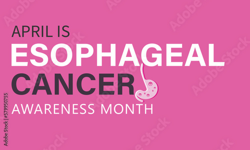  April is Esophageal cancer awareness month. Template for background, banner, card, poster 