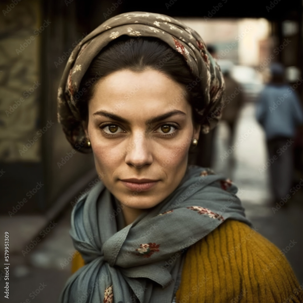 Image AI. Iranian woman on street, Generative AI Image AI. Iranian woman on street, Generative AI