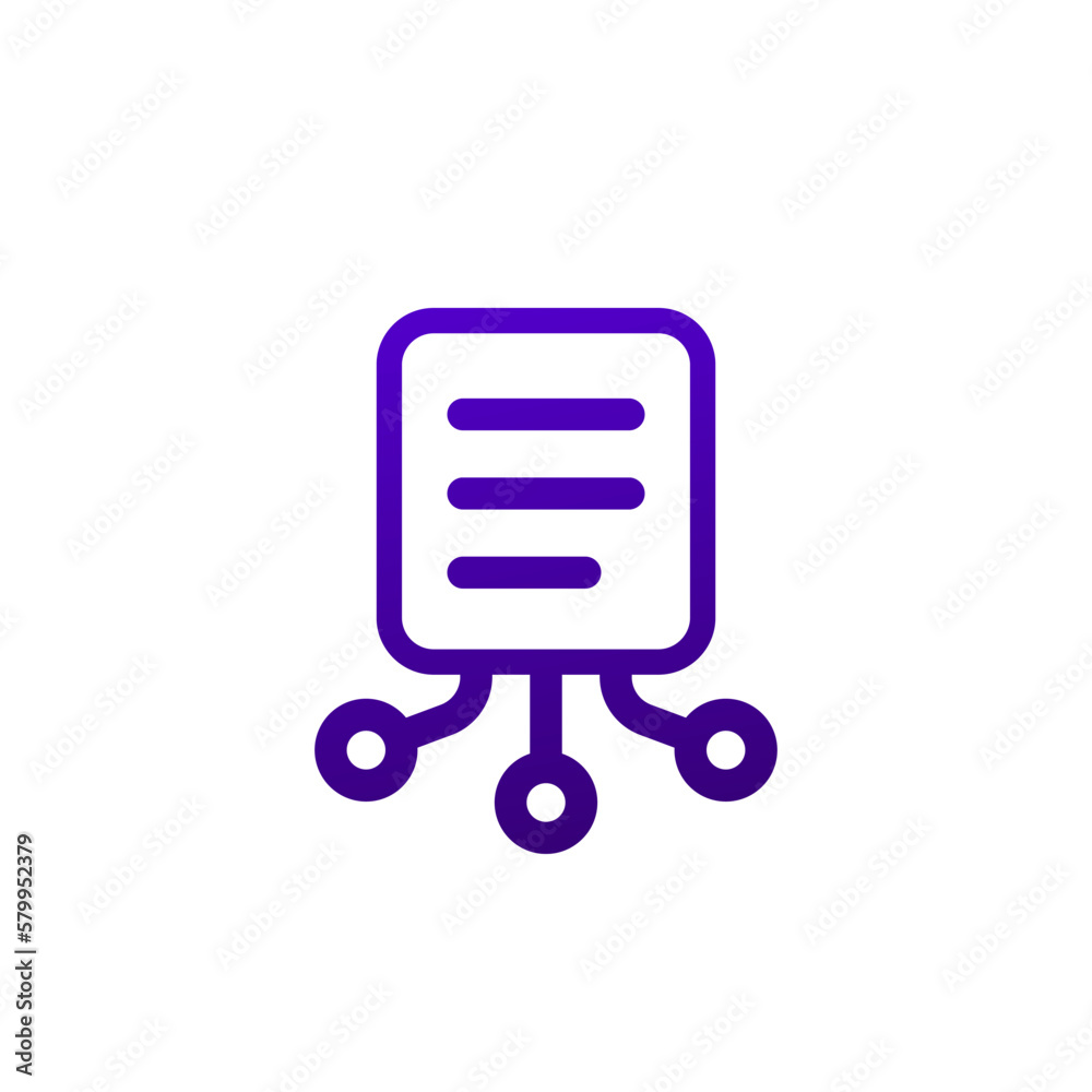 compiling data icon, vector pictogram compiling data icon, vector pictogram