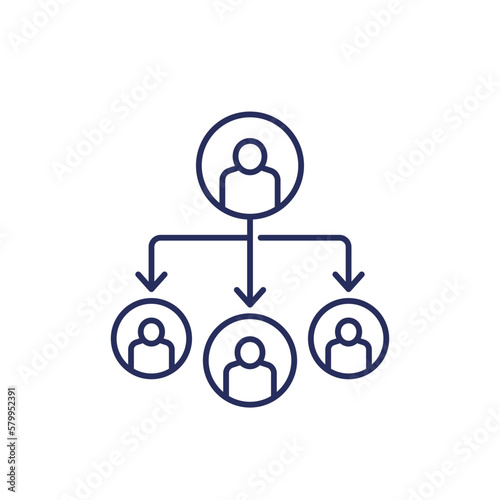 delegation line icon on white