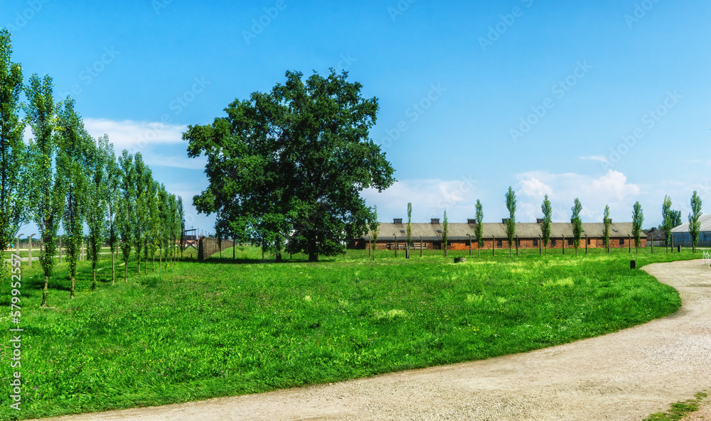 foto-de-auschwitz-ii-concentration-camp-in-oswiecim-barracks-of-the