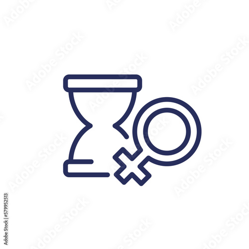 menopause line icon on white