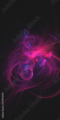 3D rendering abstract multicolor fractal background