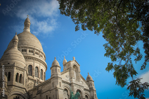 basilique du Sacré-Cœur  dans le quartier de Montmartre à Paris en France