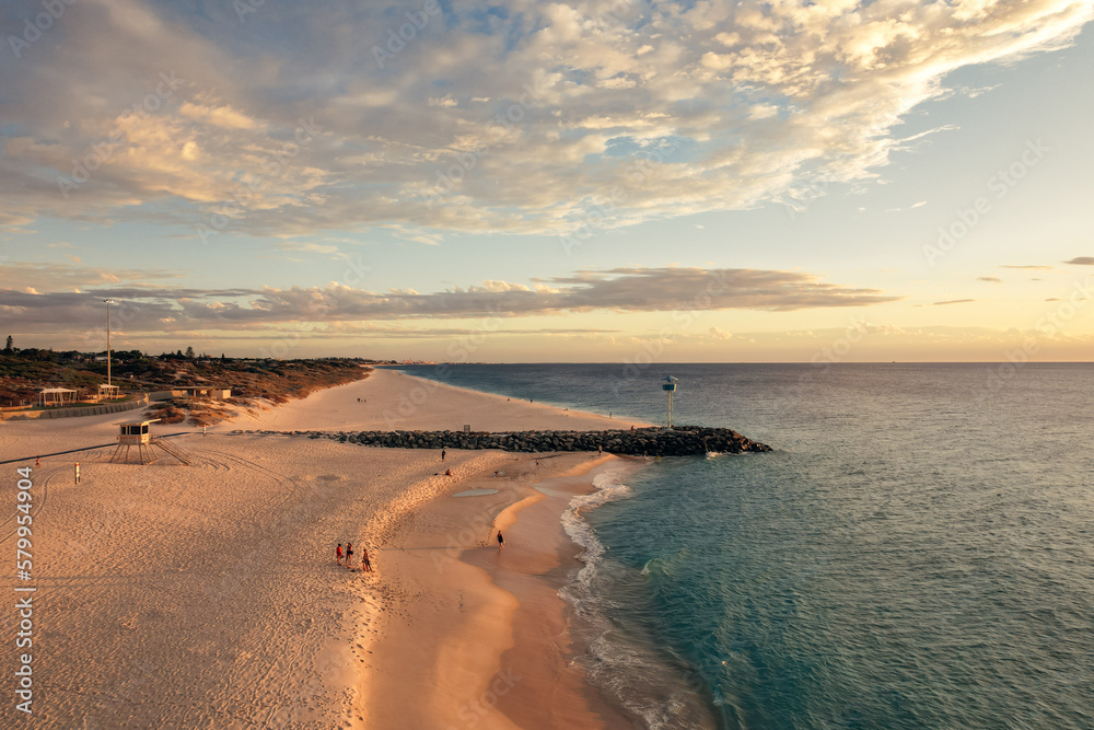 West coast sunset at City Beach in Perth, Western Australia