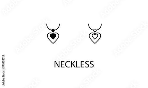 Necklace double icon design stock illustration