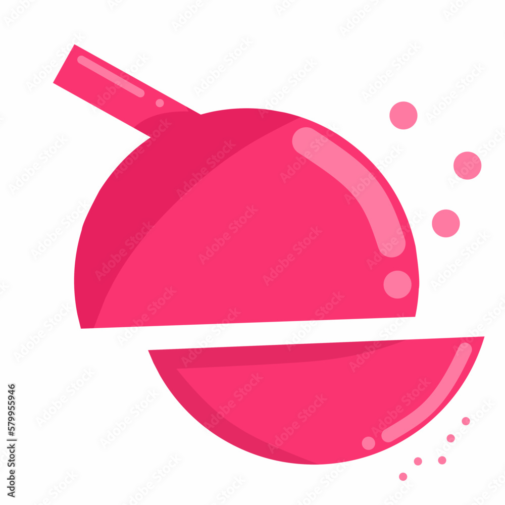 Bomb fruit drink logo with unique pink color. Bomb fruit drink logo with unique pink color.